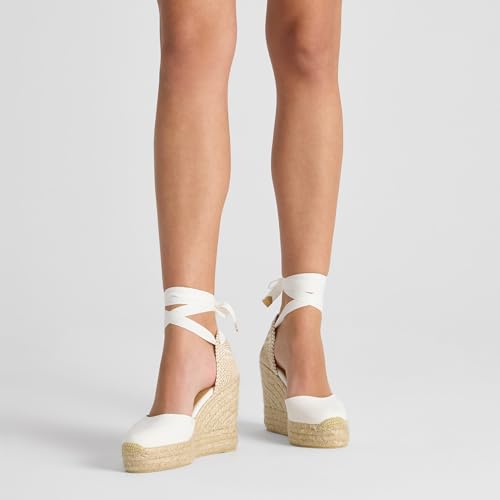 Image of CASTANER ESPADRILLES WEDGE ESPADRILLES CARINA WHITE WOMEN'S
