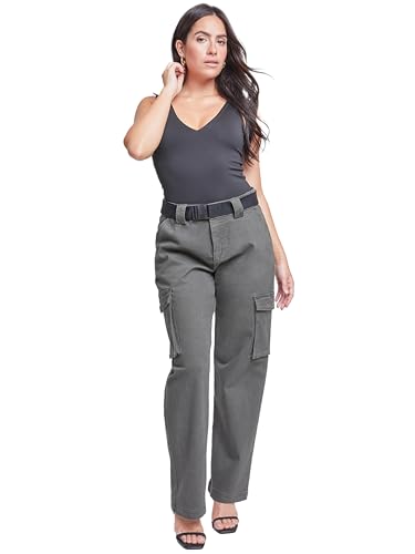Royalty For Me Womens YMI Jeans Women’s High Rise Belted Cargo Pants4