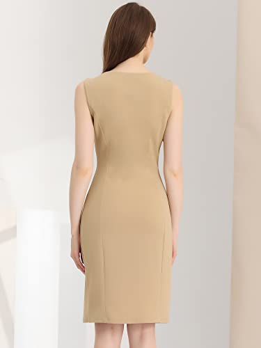 Image of Allegra K Women's Work Sheath Dress Sleeveless Business Office Pencil Dresss