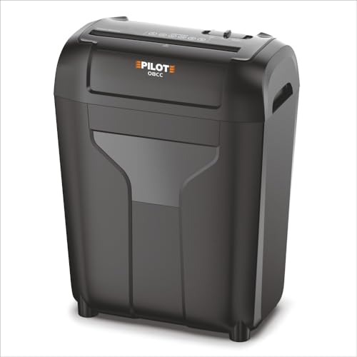 Image of Pilot 08CC 8-Sheet Cross Cut Paper Shredder Machine for Home & Small Office | Paper & Credit Card Shredder | High Security 4 x 38 mm Cut | 15L Bin | Auto Start /Stop | 6 Months Carry-in Warranty