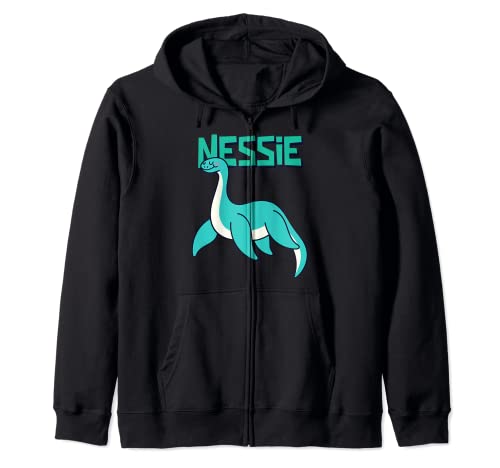 Funny Nessie Gift Hole Ness Monster for Children Zip Hoodie