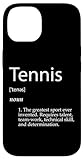 Tennis Definition Schläger Ball Sport Singles Double Tennis Hülle für iPhone 14