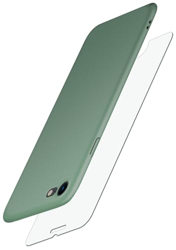 Coque iPhone 7 fine anti rayure moex Alpha rigide olive résout le problème de casse 360