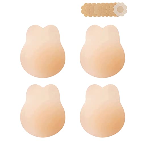Mitaloo 2023 Newest Added Lift Ultra-Thin Strapless Sticky Petals Nipple Covers Adhesive Bras Backless Silicone Pasties #TOP9