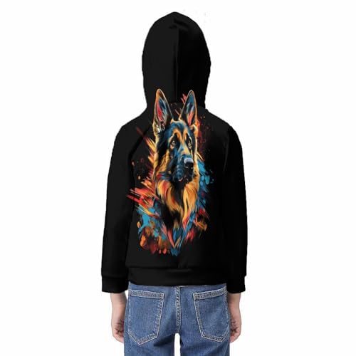Sweat à capuche chien 3D pour enfant pull léger mignon 8-10 ans - 6