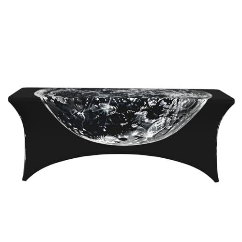 Nappe lune housse extensible 1,8m table rectangulaire banquet - 3