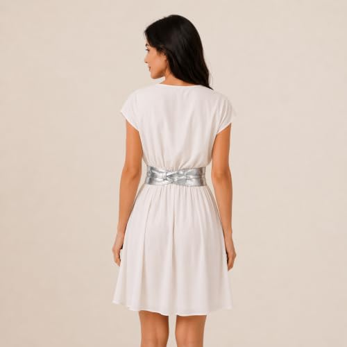 Image of FASHIONGEN - Woman Italian leather Obi belt, CASSIANE