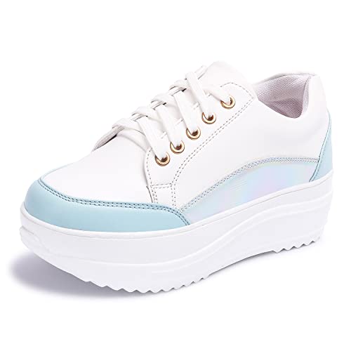 Image of Vendoz Women White Multi Sneakers