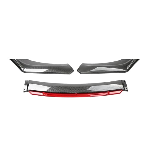 Aileron de pare-chocs avant Subaru look carbone et rouge haute finition