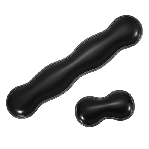 Repose-poignet ergonomique en gel PATIKIL noir pour souris d'ordinateur portable