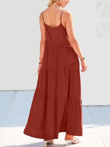Image of ANRABESS Women Summer Casual Loose Sleeveless Sundress Spaghetti Strap Flowy Boho Linen Beach Vacation Maxi Long Dress