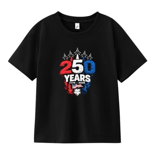 Image of Boys Constitution Day 250 Anniversary USA Shirt Independence Shirt 3-8T | for Kids Boys Girls Toddlers 3T-8T, 4th of July Dinos Flag Patriotic Tee, Independence Day