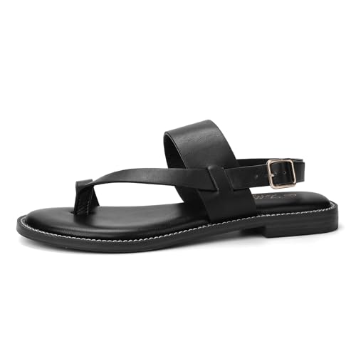 Luffymomo Women's Thong Flat Sandals Adjustable Ankle Buckle Summer Sandal Casual Open Toe Fisherman Shoes3