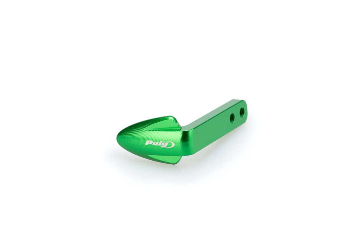 Protections de levier Puig 3878V en aluminium CNC vert réglables pour moto