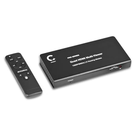 Expert Connect 4 Ports Quad HDMI Multi-Viewer/Screen Divider/Switch | 1080p @ 60Hz | 5 Viewing Modes Cover