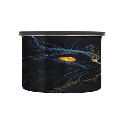 Contenedor Hermético para Café Qilmy Black Cat 30oz miniatura 2