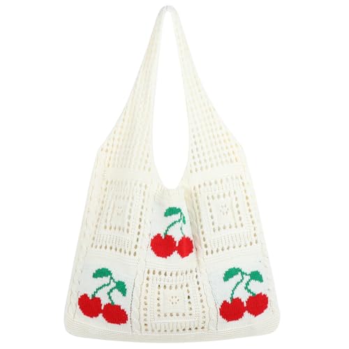 Bolsa de malla de crochet para playa para mujer miniatura 1