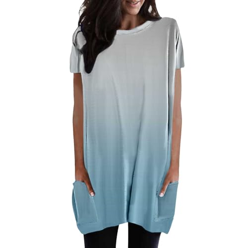 T-shirt femmes été ample col rond résolvant l'inconfort de la chaleur