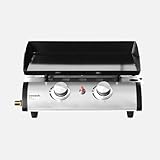 Alice's Garden - Plancha au gaz 2 brûleurs - Porthos - 5 KW. Barbecue. Cuisine extérieure. Plaque...