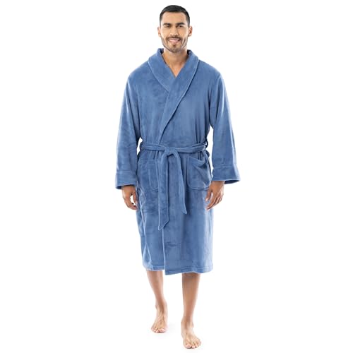 Image of Fruit of the Loom Men's Solid Plush Fleece Robe