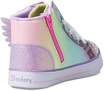 Skechers Kids Girls Twinkle Toes Shuffle Lite-Lil Unicorn Win Sneaker, Silver/Pink, 12 Little Kid | Image 4