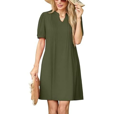 GRECERELLE Summer Casual V Neck Dress Cover