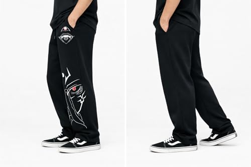 Image of Men's Baggy Track Pants | Loose Fit Athletic Joggers for Gym, Running & Casual Wear | Breathable Comfort Sweatpants with Elastic Waist & Pockets