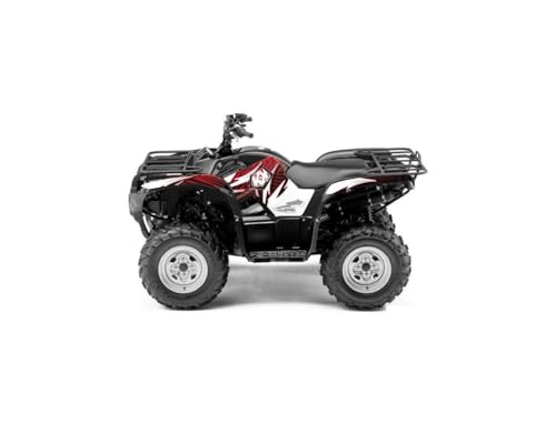 Kit déco quad Yamaha Grizzly 550 700 rouge Kutvek habillage autocollant tuning