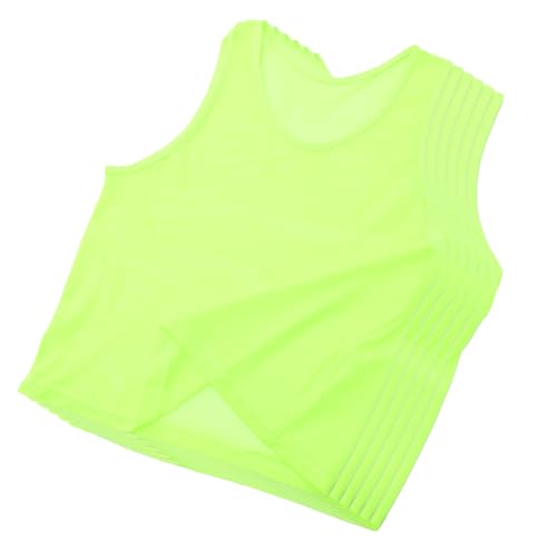 HEALEEP Football Training Vest Set 6 Pack Soccer Pinnies Pockets Breathable Polyester Vest for Youth Adults Basketball Volleyball