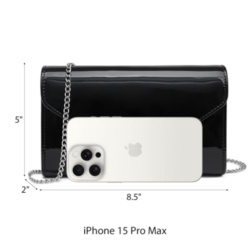 Image of Dasein Women's Vegan Leather Evening Bag Clutch Purse Formal Handbag
