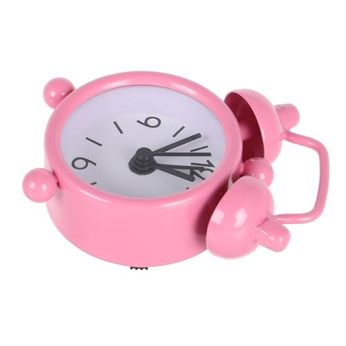 Gatuida スケール ドールハウス用ミニチュア目覚まし時計 ピンク 可動式小型置き時計 コレクション向け装飾オーナメント かわいいミニ模型