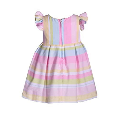 Bonnie Jean Baby Girl's Easter Dress - Pastel Spring Dress For Baby, Toddler, Little And Big Girls, Pastel Stripe Ruffle, 12 Months #TOP1