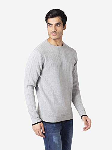 Image of Allen Cooper Solid Sweater for Men