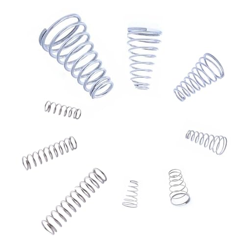 100pcs Conical Spring Assorted Set, 304 Stainless Steel Metal Taper Compression Small Springs