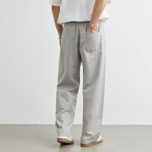Men's Casual Pants Summer Loose Straight Thin Wide Leg Pants3
