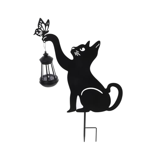 Lampe solaire chat pour illuminer vos soirées de terrasse et allées de villa