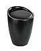 WENKO Tabouret de douche Candy Noir mat - Tabouret de salle de bain, avec sac à linge amovible, Plastique (ABS), 36 x 50.5 x 36 cm, Noir