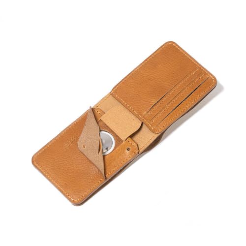 Leather Dollar Bill Wallet compatible with AirTag