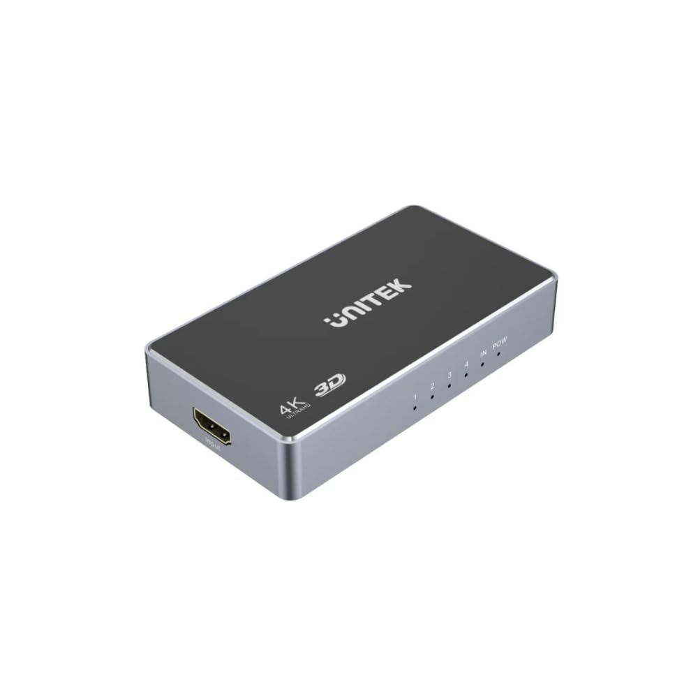 V1109A Unitek HDMI 1.4b 1 IN-4 OUT 4K Distributore di segnale/HDMI 1.4b e HDCP 1 / 4K30Hz / profondità colore 12bit / risoluzione fino a 1080p / 7.1 audio multicanale