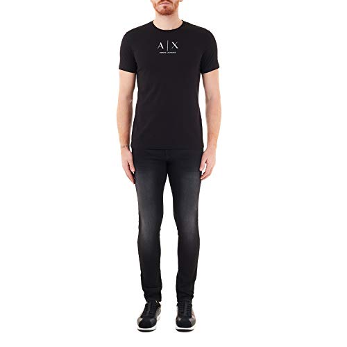 Un po 'di tratto A X Armani Exchange Jeans da uomo J14 - Skinny Fit, Denim nero, 46 regular