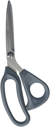 Clauss 18080 9-Inch Bent Titanium Bonded Adjustable Tension Shears with Extra Large Ultraflex Handles, Grey