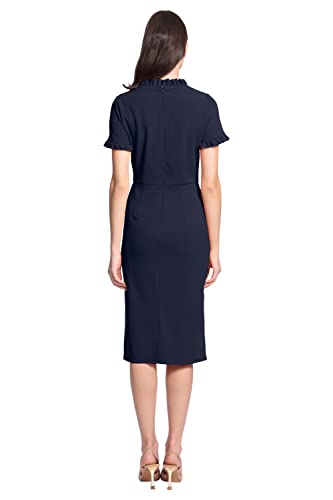 Maggy London Women's Ruffle Collar Slant Pocket Sheath Dress3