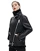 LY VAREY LIN Women's Faux Shearing Moto Jacket Thi... #2