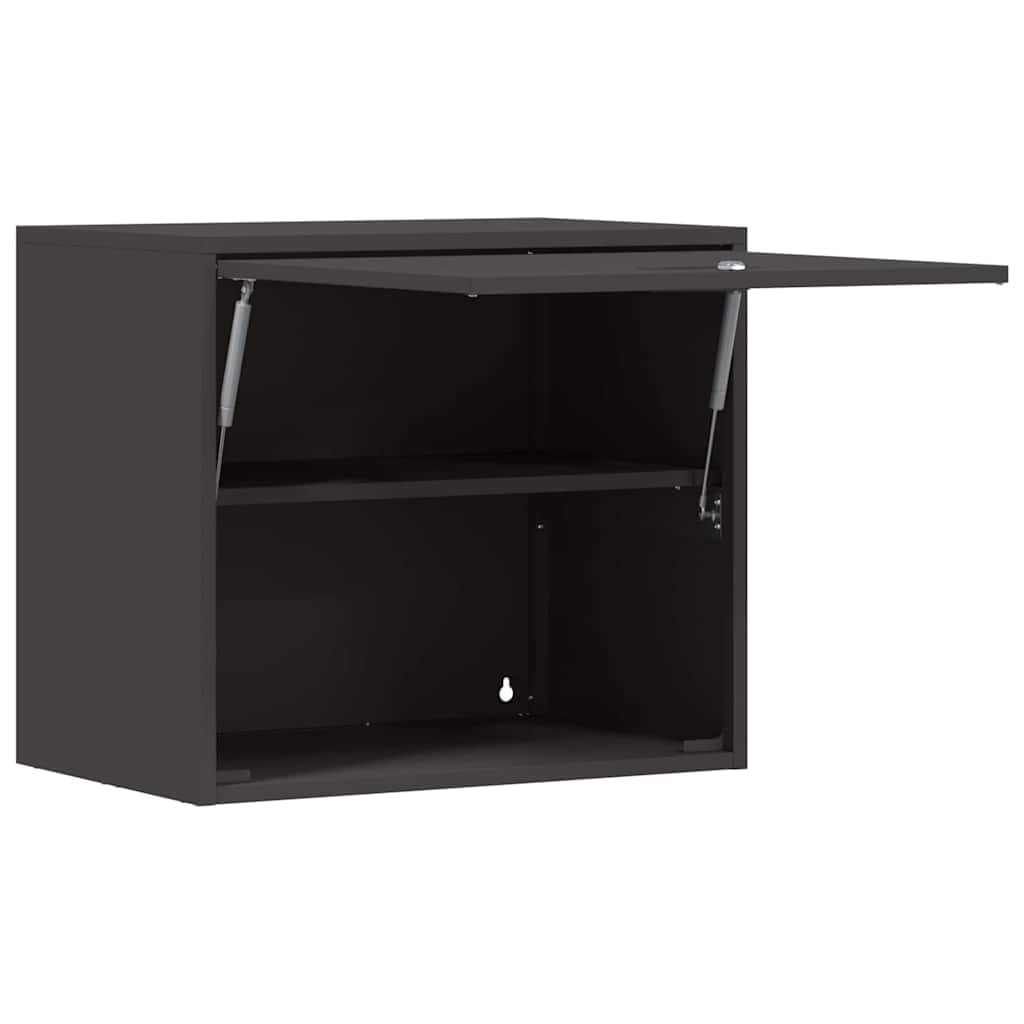 vidaXL Armadio a muro per garage Nero 60 x 40 x 53 cm, Soggiorno, mobili moderni per riporre, armadio funzionale, attaccato al muro, risparmio di spazio, organizzazione casa