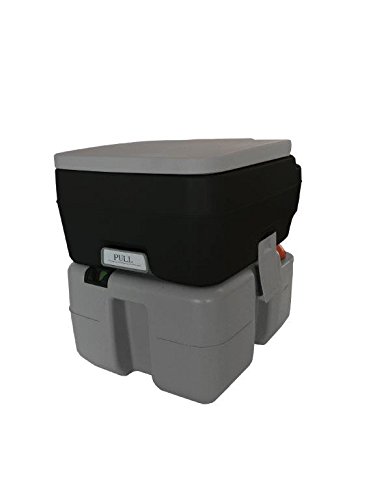 Reliance Products Flush-N-Go 3320 Portable Flushing Toilet 2.5 Gal, black/grey/white (9233-20) Color may vary