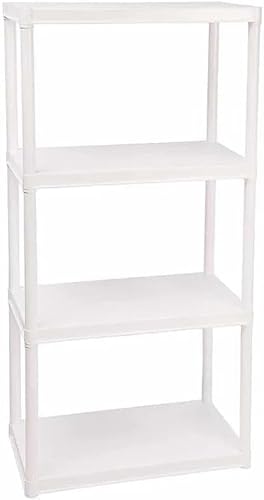 Estante Modular Branca Com 4 Prateleiras Espaçosas Para Organizar Seu Ambiente - Para Uso em Diverso