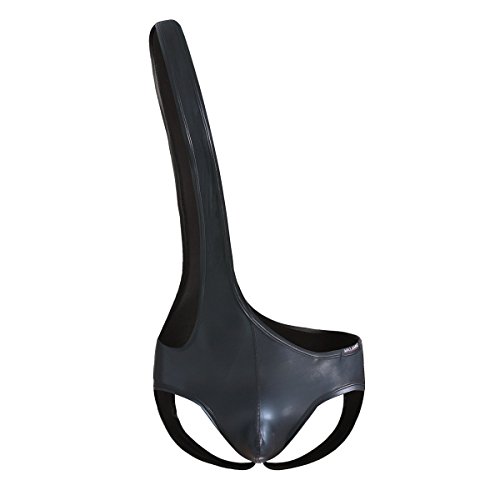 YUFEIDA Men's Leotard Underwear Wrestling Singlet Bodysuit Jockstrap Jumpsuits (XL, Black)