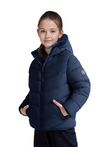 solomate Girls Winter Coats with Hood - Toddler Girls' Outerwear Puffer Jackets for Kids with Double-sided Wear Design2