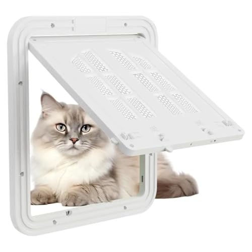 JVBIVDW ペットドア ロック可能 内側ドア フラップ 猫用窓ドア 猫用スクリーン バリア スライドドア 窓スクリーン 犬用ドア インサート A