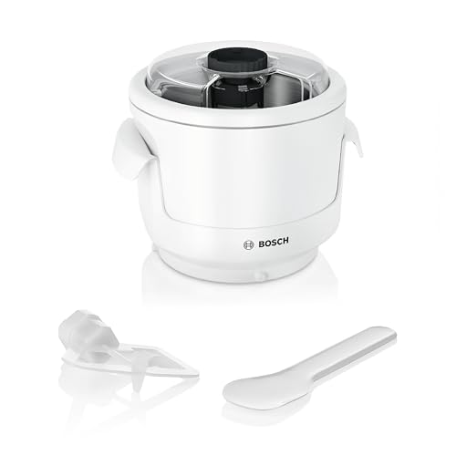 Bosch Eisbereiter MUZ9EB1, Zubehör passend für Küchenmaschine Serie 8, OptiMUM, 550ml, selbstgemachtes Eis, Sorbet, Frozen Yoghurt, Eismaschine